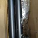 1 Inch Blackout Curtain Rods for Windows Patio, Adjustable Room Divider Curtain Rod Wall Mount & Ceiling Mount for Indoor & Outdoor, Black, 72" to 144"