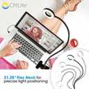 OttLite Capture Clip-On LED Desk Lamp and Ring Light for Desk, Use for Reading, Selfie, for Computer, ClearSun LED Technology, Dimmable with 3 Color Modes
