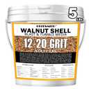 12-20 Grit Ground Walnut Shell Media (5 LBS / 2.3 KG) - Medium Grit for Tumbling, Blasting, Vibratory, Polishing, Deburring, Anti-Skid, Fillers