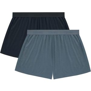 Hanes Women's Originals Sleep, 2-Pack, Comfywear Supersoft Lounge Shorts Pack, 3.25" (X-Large, Black/Stargazer Grey)