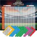 KIKIGO 2026 Fantasy Football Draft Board Kits 12 Team 20 Round 500+ Labels