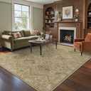 6x9 Area Rug Washable Rug for Living Room Bedroom Non Slip Carpet Brown