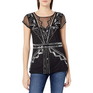 Angie Women's Short Beaded Top (L)