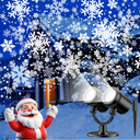 Christmas Projector Lights Outdoor, IP65 Waterproof Snowflake Projector Lights, Rotating Snowfall Brighter LED Landscape for Xmas Holiday Home Decor Indoor Outdoor Garden Party Decoration