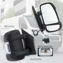 Right Passenger Side Mirror Compatible with 2014-2026 Ram Promaster 1500/2500/3500 with turn signal light manual folding Without Power glass Non-Heated Replace#CH1321417 5VE98JXWAB(2Pins)