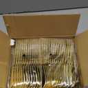 Rubtlamp 180 Pcs Gold Plastic Silverware - Disposable Plastic Utensils - Hammered Plastic Forks And Spoons - Gold Plastic Cutlery Set Include 60 Forks, 60 Knives And 60 Spoons for Party