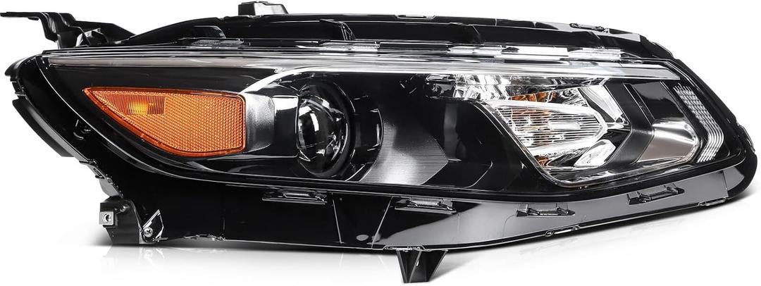 LED Headlight Assembly for Jeep for Cherokee 2019-2022 Black Housing Amber Reflector Clear Lens Passenger Side Headlamp