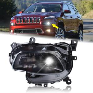Left Driver Side Xenon HID Model Headlight Accessories Compatible for 2014-2018 Jeep Cherokee With Bulbs LH Head lamp Assembly 68102849AG CH2502250