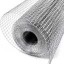 Hardware Cloth 1/4 in 48in x 100.1 ft 23 Gauge, Galvanized After Welding - Chicken Wire Fencing, Hot Dipped Galvanized Wire, Mesh Garden Fencing Welded Wire Mesh Roll (Silver)