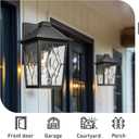 Outdoor Wall Lights Aluminum Outside Porch Lights for House with E26 Socket Waterproof Garage Lights, 14inch