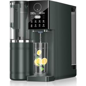 Reverse Osmosis Water Filter, Water Purifier, 8-Stage RO Filtration System, Portable Water Purifier Countertop for Kitchen, Office, Grey (Gray)