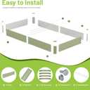 2PCS 8x4x1FT Galvanized Raised Garden Bed, Galvanized Planter Raised Garden Boxes Outdoor, Large Metal Raised Garden Beds for Vegetables-Green