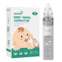 GROWNSY Nasal Aspirator for Baby, Electric Nose Aspirator for Toddler, Baby Nose Sucker, Automatic Nose Cleaner with 3 Silicone Tips, Adjustable Suction Level, Music and Light Soothing Function