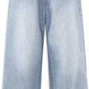 Aelfric Eden Wide Leg Jeans for Women Straight High Waisted Casual Loose Washed Y2K Baggy Boyfriend Jeans Denim Pants (30, Light Blue)