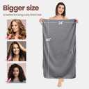 GRACEBERRY Large Microfiber Hair Towel Wrap for Women, 24x40 Inches Fast Drying Hair Turbans for Wet Hair, Super Absorbent Head Towels for Curly Hair Long & Short Hair (Grey)