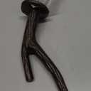 Cast Iron Branch Wall Mounted Hook - Hook for Coat, Jacket, etc - Coat Hook - Vintage, Rustic, Decorative - with Screws and Anchors - 5" Long (Brown)