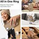 Designed for iPhone 12 & 12 Pro Case with Magnetic Stand [Military Drop Protection][Compatible with Magnet] Shockproof 12 & 12 Pro Phone Case with Ring Holder, Khaki