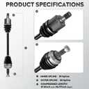 ILONPA NEW Left & Right Front CV Axle Shaft Assembly PCs CV Joint