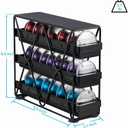 coffee Pod Holder 3 Tier Coffee Pod Holder For Countertop With 24 pods,Black 1pcs