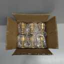 Eforcase 12Pcs Mini Chalice Goblet Gold Copper Wine Small Cup Medieval Vintage Goblet, Copper Metal Toasting Wine Chalice Flower Embossed Shot Glasses Cup for Communion Altar Drinking