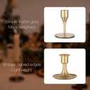 Gold Taper Candle Holders for Candlestick: Candeldo Christmas Candles Holder Bulk Table Centerpiece Set of 12 Metal Candles Stand Wedding Decor