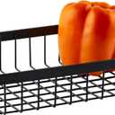 G.E.T. WB-962-MG Rectangular Metal Storage Wire Basket for Pantry, Produce and More, 9" x 6" x 2", Gray