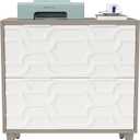 LITTLE TREE 2-Drawer File Cabinet, Lateral Filing Cabinet for A4/Letter/Legal Size, Office Storage Cabinet, Printer Stand with Storage Drawer for Home Office, White (31.5"L x 15.75"W x 31.9"H)