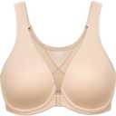 MELENECA Women's Front Closure Bras Plus Size Unlined Underwire Back Support Posture Bra 42G