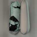 Travel Mini Umbrella Compact Small & Lightweight, UV Rain Protection, Pocket-Sized Folding Umbrellas with Quickdraw & Case for Men Women & Kids Backpack (NEWGreen)