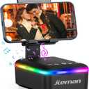 JTEMAN Gifts for Men Women,Cell Phone Stand with Bluetooth Speaker,LED Light,and Lanyard,Cool Tech Gadgets,Unique Birthday Gifts for Men Husband Mom Dad
