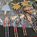 Weysat Christmas Wood Nutcracker Decoration Set Nutcracker Ornaments for Tree Mini Princess Ballet Mouse King Soldier Figures for Xmas Tree Outdoor Party