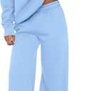 PRETTYGARDEN Womens Sweatsuits 2 Piece Set 2026 Casual Winter Long Sleeve Hoodie Loose Wide Leg Sweatpants Fall Tracksuit Medium