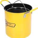 3L Deep Fryer Pot, Mini Stainless Steel Frying Pot with Oil Filter Rack And Lid Japanese Deep Fryer for Home Kitchen for Kitchen French Fries