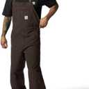 Carhartt Men's Loose Fit Washed Duck Insulated Bib Overall (Medium Tall, Dark Brown)