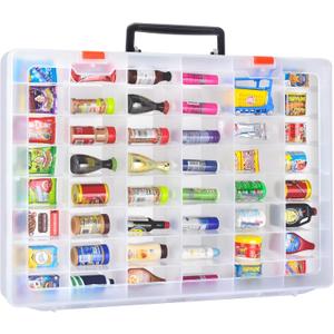 FULLCASE Collector Case Compatible with Mini Brands 5 Surprise Series 1 2 3 4 Mystery Capsule Real Miniature Collectible Toy Shopkins Littles Mart Toys Storage Organizer Container(Box Only) (Multicolor)