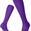 FITRELL 2/3 Pack Soccer Socks Baseball Softball For Youth Kids Boys Girls, Over-The-Calf Football Socks for Adult Men Women (Medium)