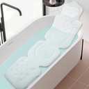 Full Body Bath Pillow for Bathtub, Luxury Bathtub Pillows for Head and Neck Back Support, Bath Pillows for Tub Full Body, Luxury Bath Cushion for Tub, Thick Bathtub Cushion 51" x 16"