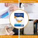 2 Pack King/Cal King Mattress Bag for Moving and Storage, Clear Plastic Mattress Cover for Moving, Waterproof Mattress Disposal Bags