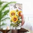 Thank You Gift for Teacher or Mentor, 20oz Sunflower Stainless Steel Tumbler with Inspirational Quote, Vacuum Insulated Appreciation Travel Mug for Women, Coworkers, Friends