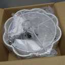 13.4" Rattan Flush Mount Ceiling Light Fixtures,3-Light Boho Nursery Light Fixtures Ceiling Mount for Bedroom,Mini Rattan Chandelier,White Small Chandelier Lighting for Dining Room Hallway