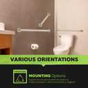 Homewerks 068 HW11224SS 24 Inch Bathroom Grab Bar with 1-1/2 Inch Diameter and Exposed Screws ADA Compliant - Brushed Stainless Steel