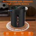 Automatic Vacuum Coffee Canister, 1.3L Coffee Container with Smart Pressure Sensor,LED Display,Window,Scoop Rechargeable Airtight Electric Coffee Bean Storage for Home Kitchen Ground Food Tea Storage