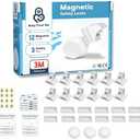 BABY PROOF ME Pack of 12 Magnetic Cabinet Locks for Child Safety with 3 Keys, 3M Adhesive Easy Installation, Baby Proofing Magnetic Locks for Cabinets and Drawers(12 Locks + 3 Keys)