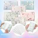 24 Packs Travel Size Tissue Pocket Slim Pack Facial 3 Ply Wallet Size Pocket Tissues for Travel Wedding Party Favors, 6 Styles(Colored Flowers)