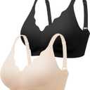 Seamless Jelly Bras for Women No Underwire with Support - Wireless Bralettes Everyday Full Coverage Comfort Tshirt Bra, L
