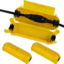 Flemoon [3 Pack] Outdoor Extension Cord Safety Cover with Waterproof Seal, Weatherproof Electrical Connection Box for Outdoor Outlet, Plug, Socket, Christmas Holiday Decoration Light, Yelllow (Yellow)