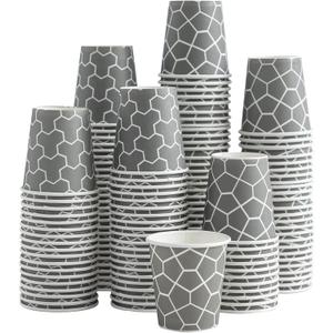 600 Pack 3 Oz Paper Cups, Small Bathroom Cups Disposable Mouthwash Cups, Mini Paper Cups for Bathroom, Party, Picnic, Travel and Event (Gray)
