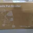 3 Wheel Pet Stroller for Dogs and Cats, Foldable, Lightweight and Durable, Ideal for Small to Medium Pets, Includes Storage Basket and Cup Holders