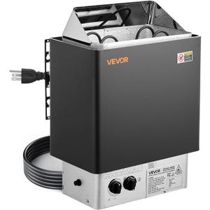 VEVOR Sauna Heater, 2KW AC 120V Electric Sauna Stove, Dry Steam Bath Saunas Stove with Pre-Drilled Bracket, Fit 52.9 to 88.2 CU.FT Saunas Rooms, Steam Bath Stoves for Home, Commercial, Leisure Venues