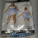 Leg Avenue Womens Gingham Dress Halloween Costume with lace up front and attached apron (Blue, XXXL)